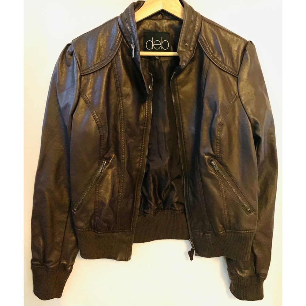 Deb cutest faux leather jacket.
